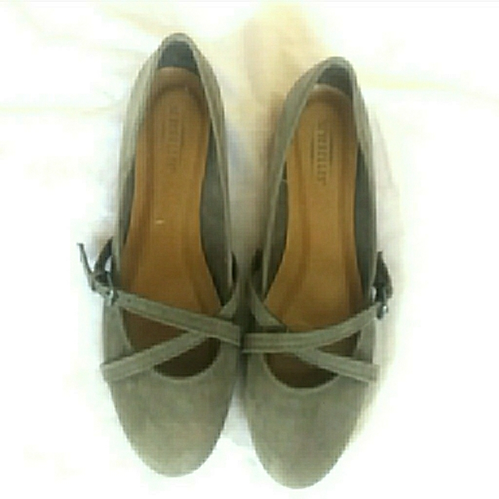 Seychelles anthropologie buckled faux suede flats